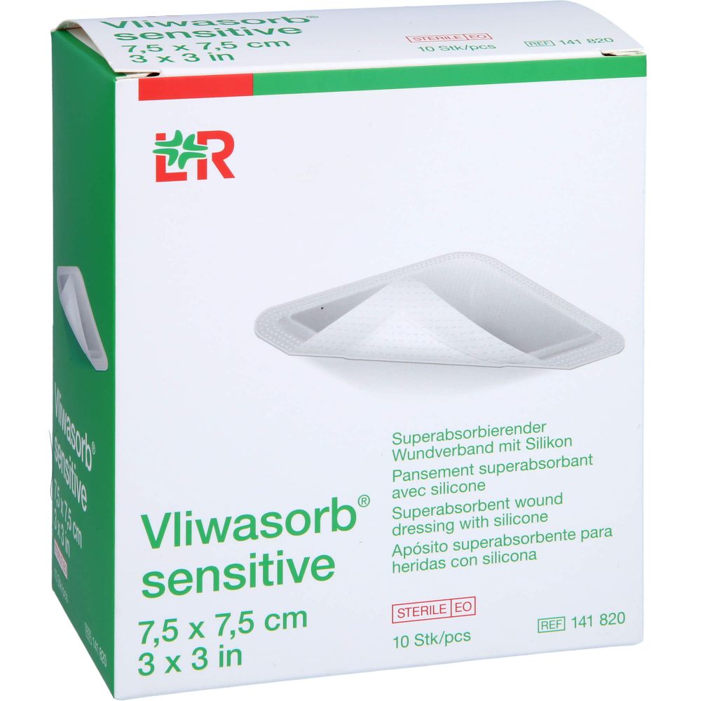 VLIWASORB sensitive 7,5x7,5 cm superabsorb.Wundv.