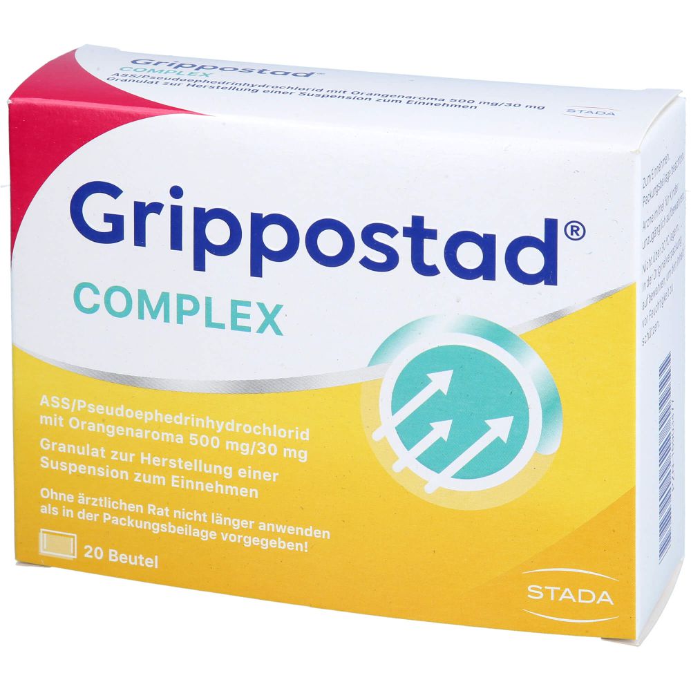 Grippostad Complex Ass/Pseudoeph.500/30 mg Orange 20 St 20 St