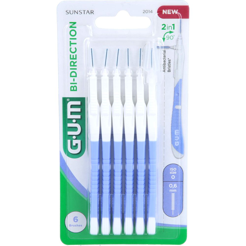 Gum Bi-Direction Interdentalb.0,6 mm hellblau 6 St