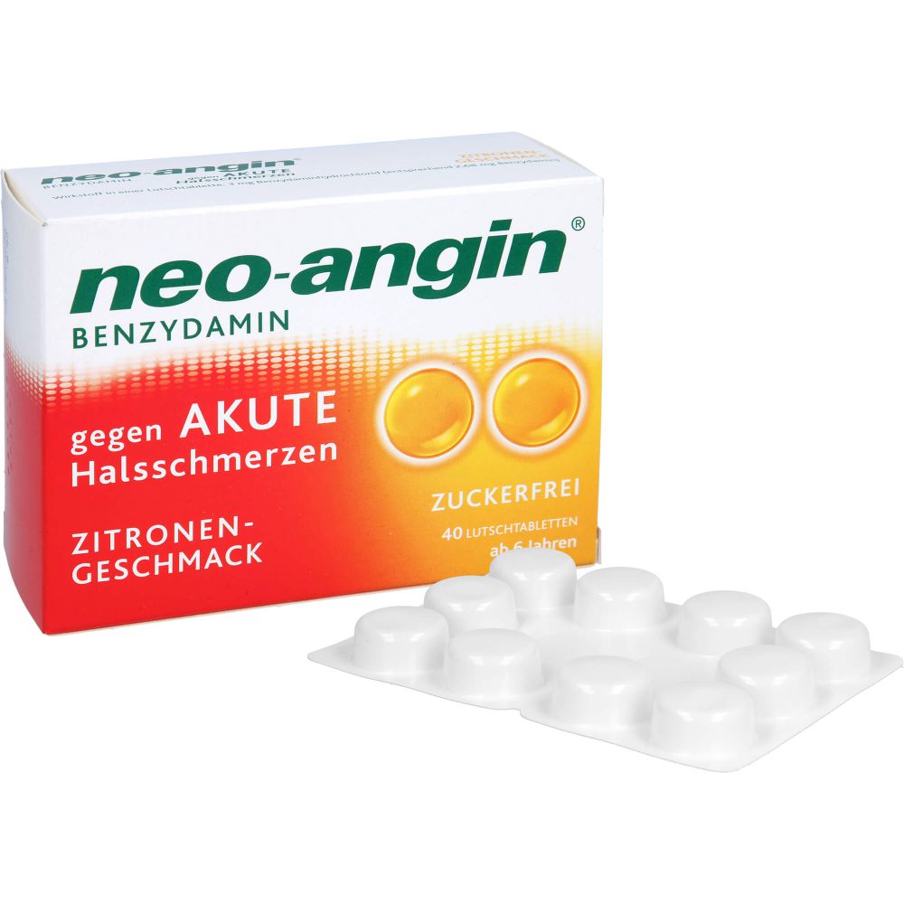 NEO-ANGIN Benzydamin Tablete de supt cu lamaie pentru Dureri Acute în Gât