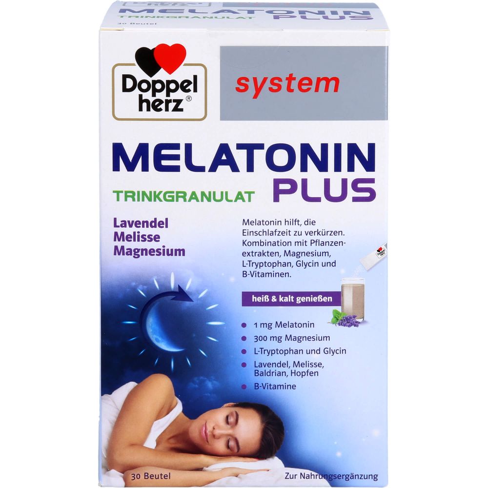 DOPPELHERZ Melatonin Plus Trinkgranulat system Btl