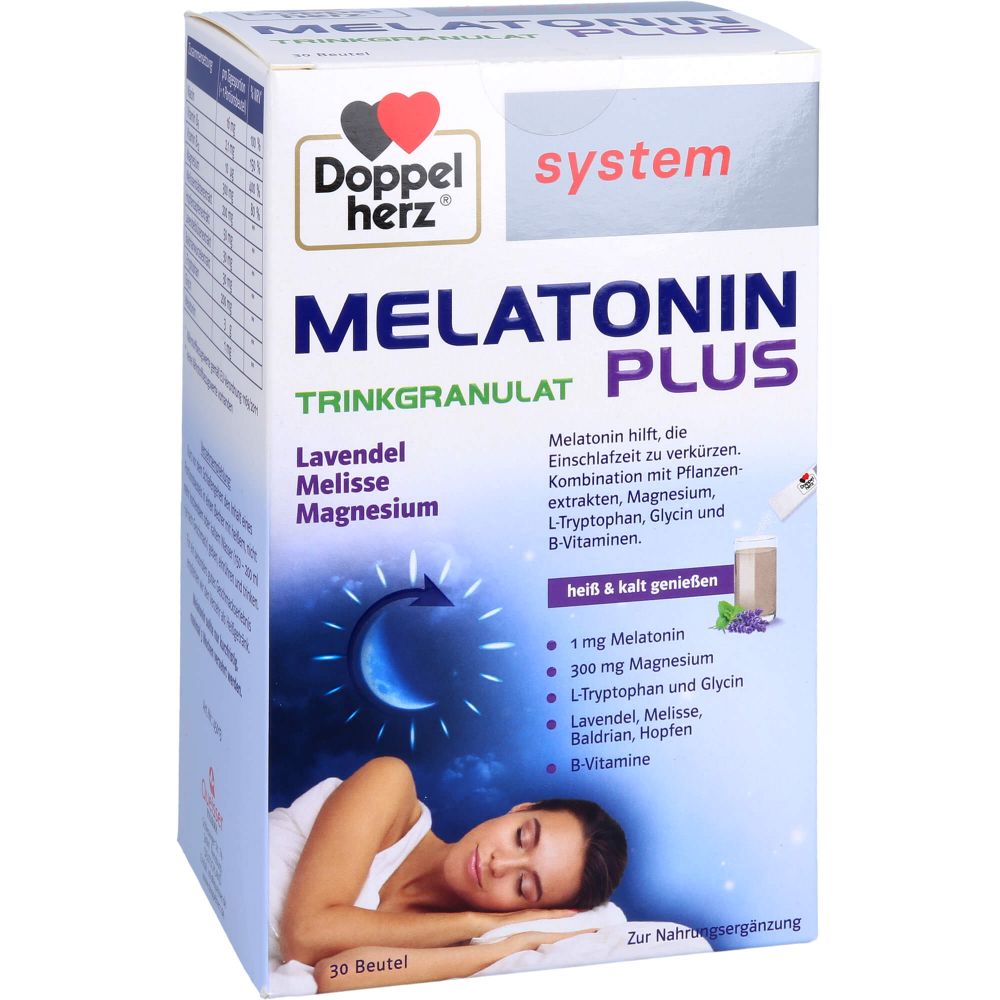 DOPPELHERZ Melatonin Plus Trinkgranulat system Btl