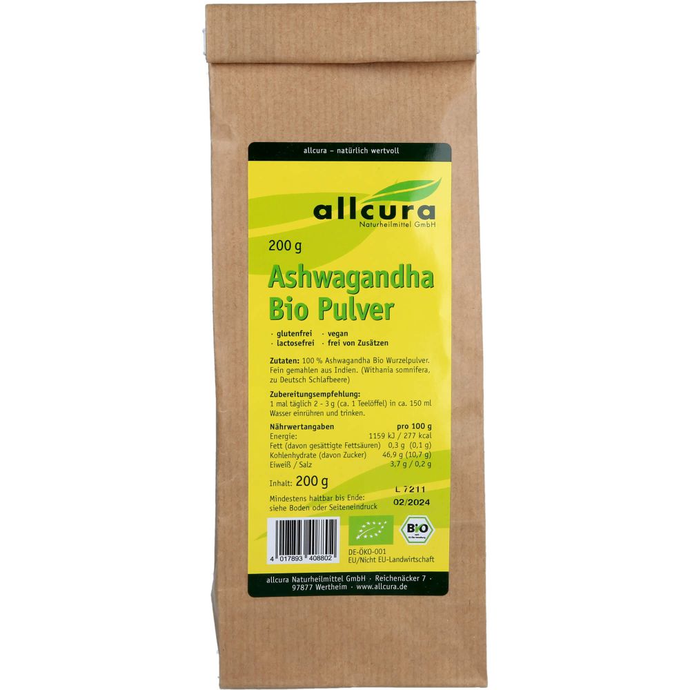 Ashwagandha Bio Pulver 200 g