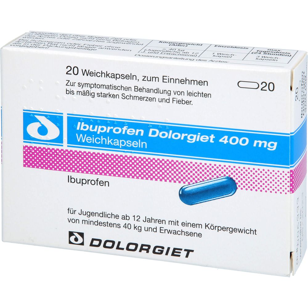 IBUPROFEN Dolorgiet 400 mg Weichkapseln