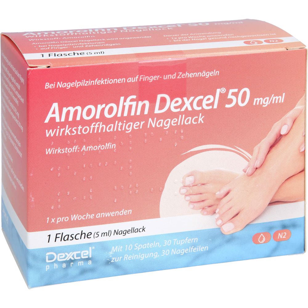 Amorolfin Dexcel 50 mg/ml wirkstoffhalt.Nagellack 5 ml 5 ml