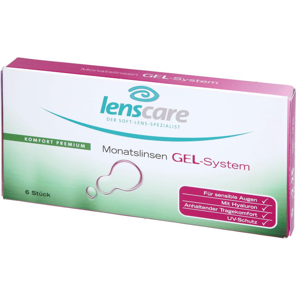 LENSCARE Gel-System Monatslinse -2,25 dpt