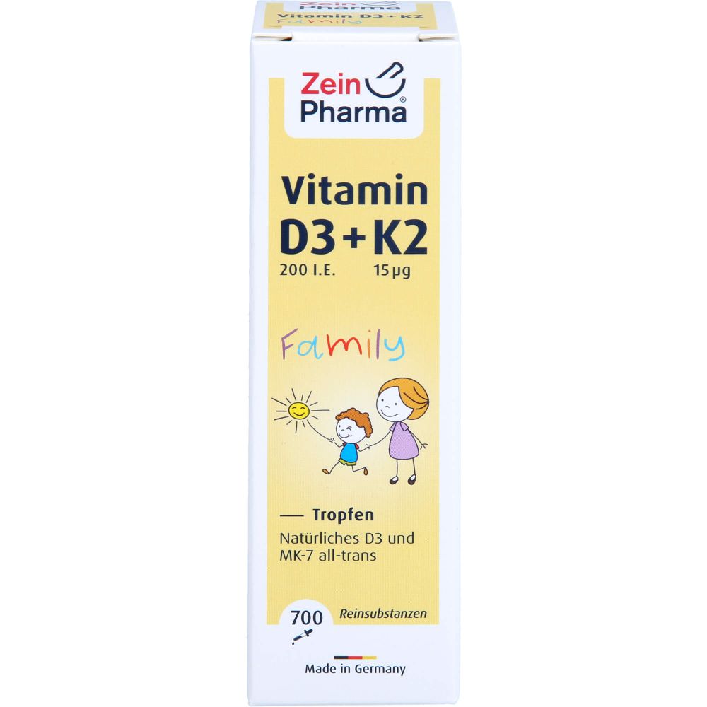 VITAMIN D3+K2 MK-7 all trans Family Tropf.z.Einn.