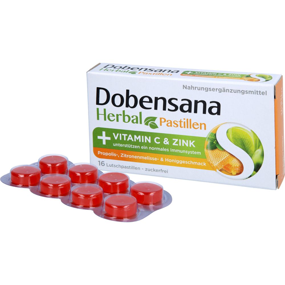 DOBENSANA Herbal Honiggeschm.Vit.C & Zink Pastil.