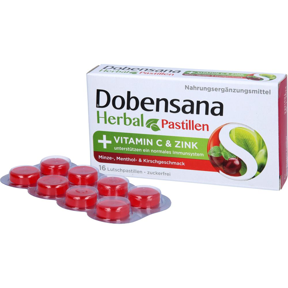 DOBENSANA Herbal Kirschgeschm.Vit.C & Zink Pastil.