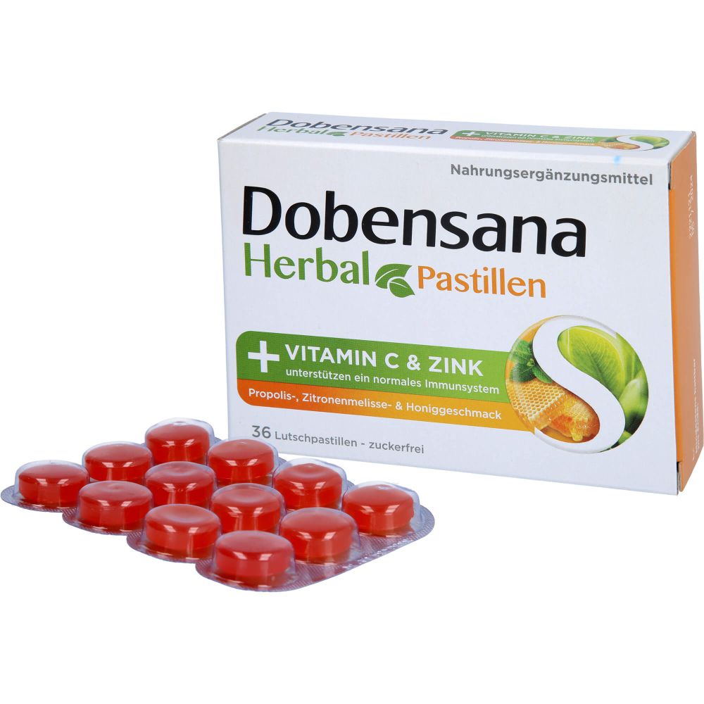 DOBENSANA Herbal Honiggeschm.Vit.C & Zink Pastil.