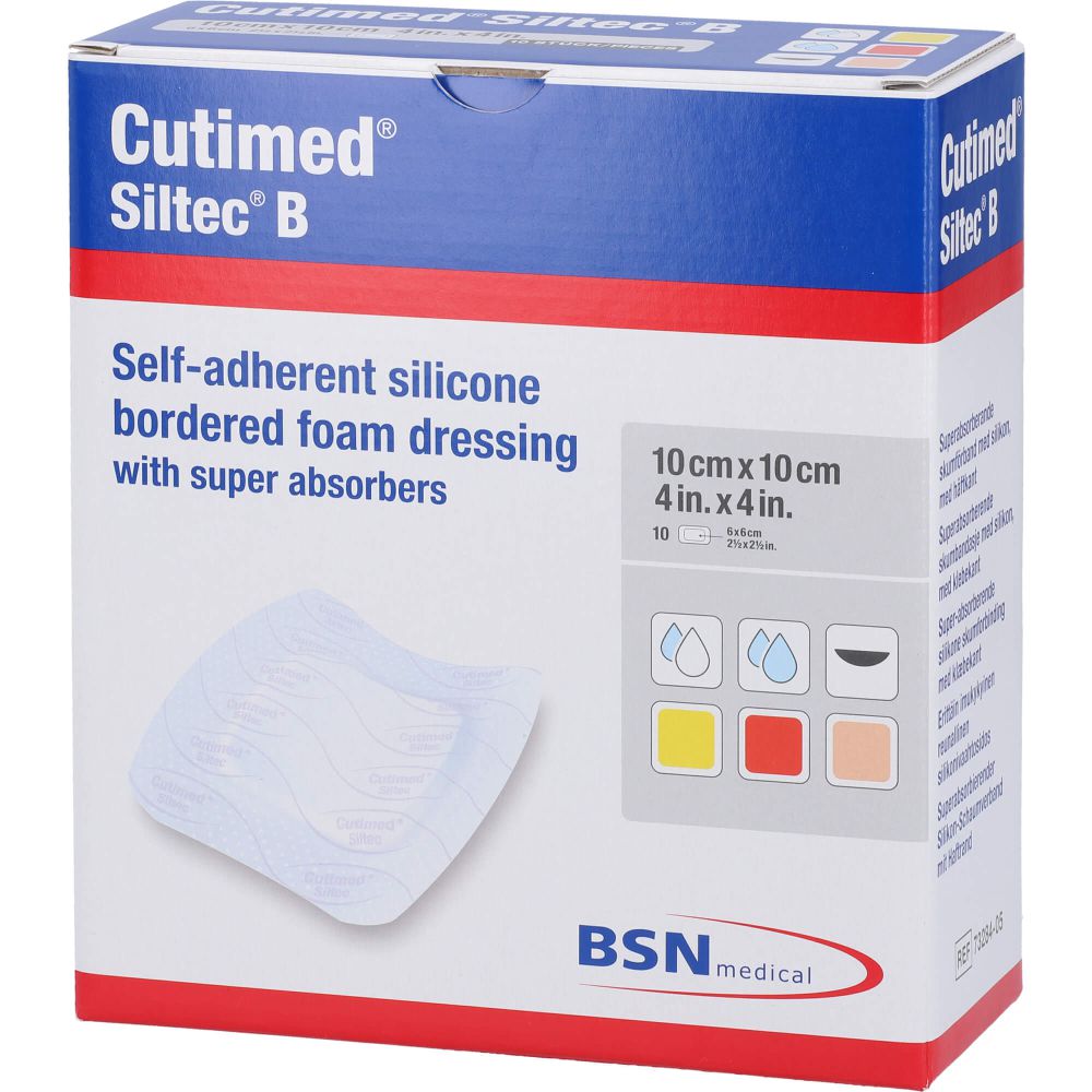 CUTIMED Siltec B Schaumverb.10x10 cm m.Haftr.