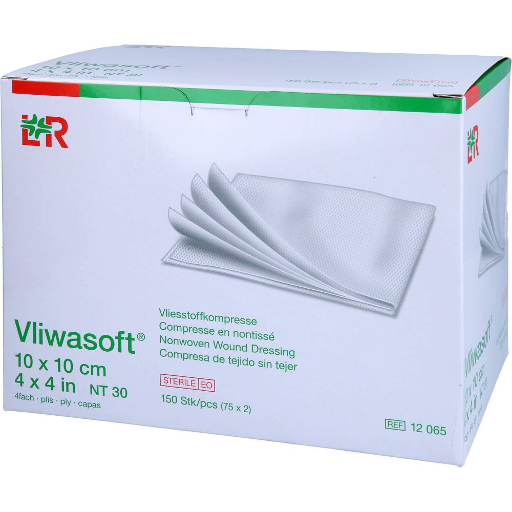 Vliwasoft Vlieskompressen steril 10x10 cm 4l. 150 St 150 St