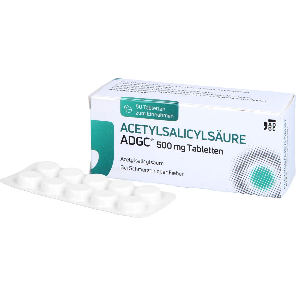 ACETYLSALICYLSÄURE ADGC 500 mg Tabletten