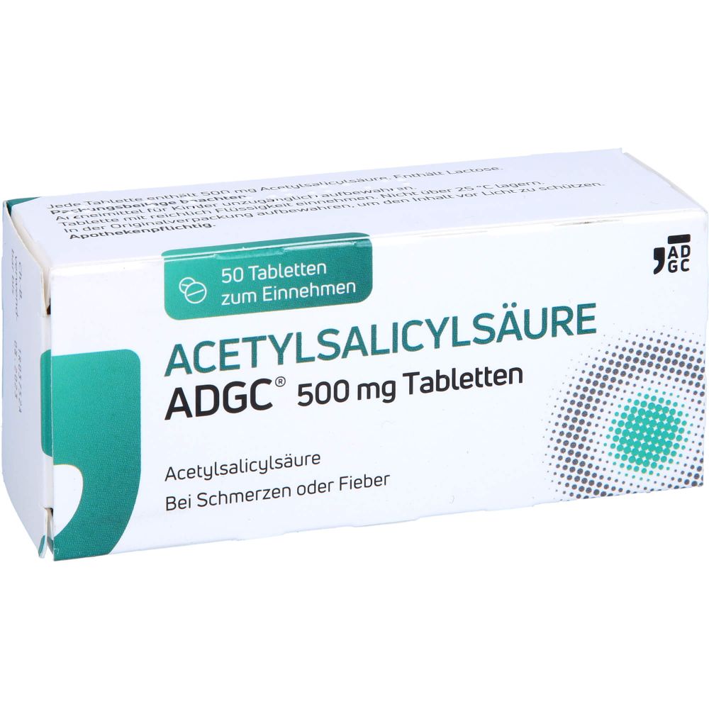 ACETYLSALICYLSÄURE ADGC 500 mg Tabletten