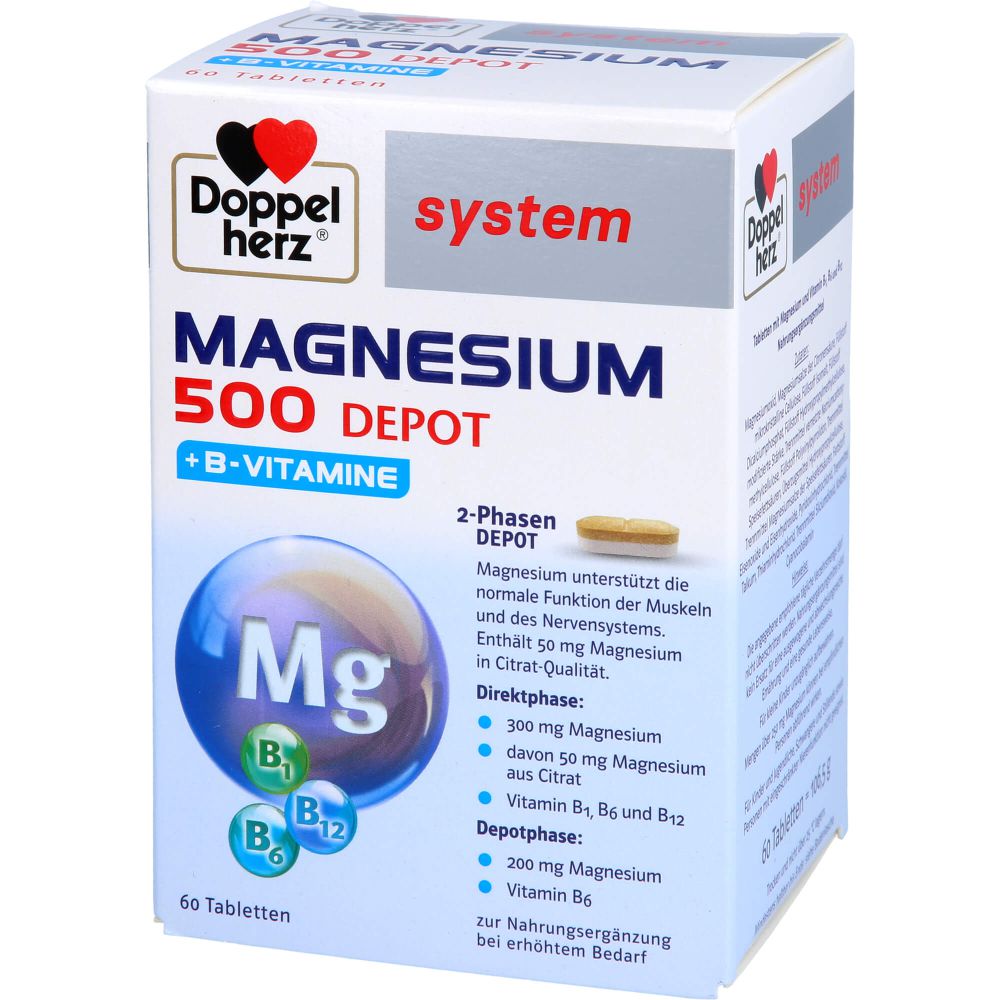 DOPPELHERZ Magnesium 500 Depot system Tabletten