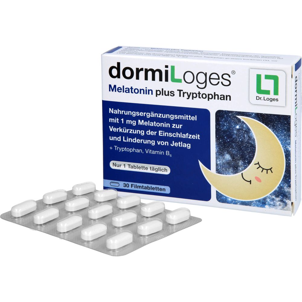 DORMILOGES 1 mg Melatonin plus Tryptophan Filmtab.