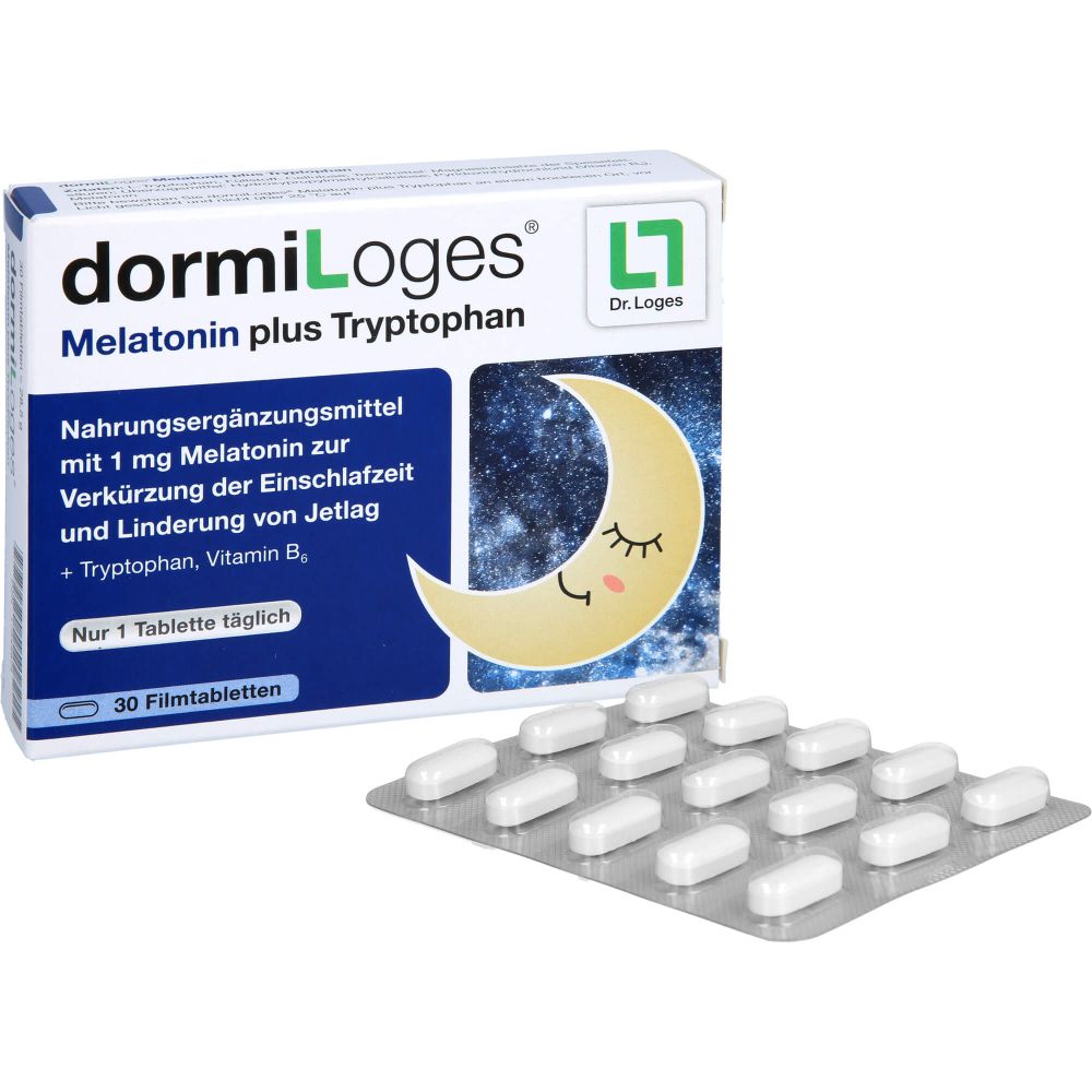 DORMILOGES 1 mg Melatonin plus Tryptophan Filmtab.