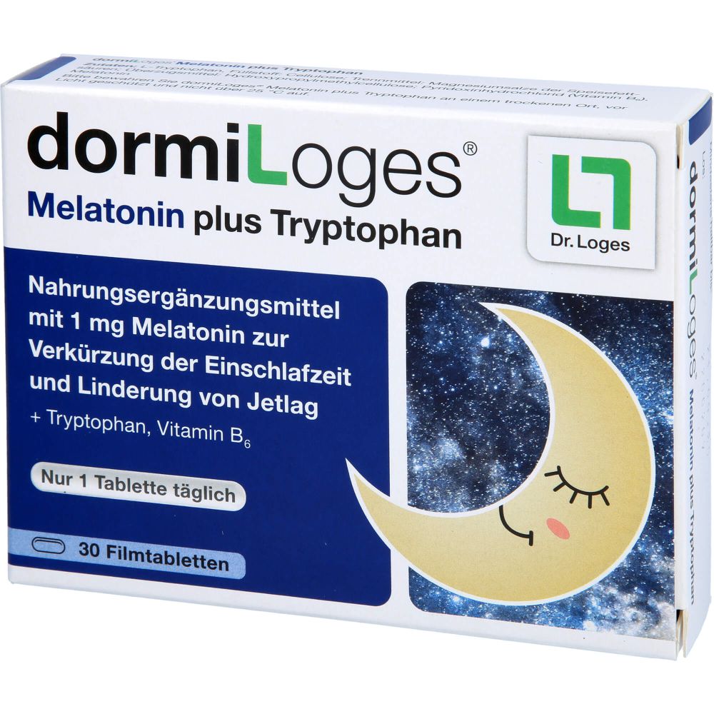 DORMILOGES 1 mg Melatonin plus Tryptophan Filmtab.