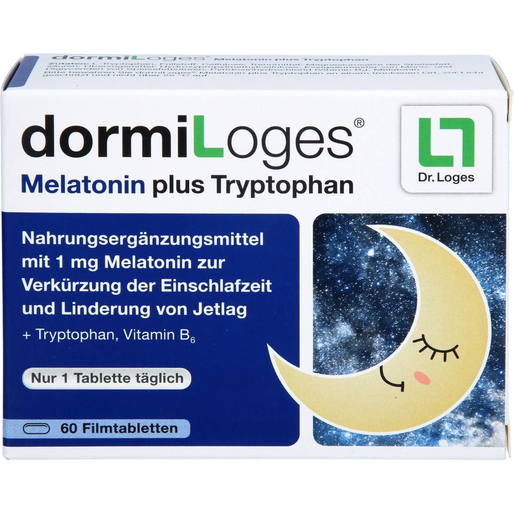 Dormiloges 1 mg Melatonin plus Tryptophan Filmtab. 60 St