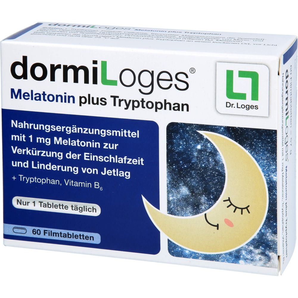 DORMILOGES 1 mg Melatonin plus Tryptophan Filmtab.