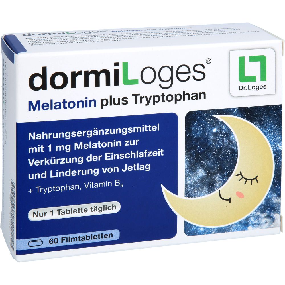 DORMILOGES 1 mg Melatonin plus Tryptophan Filmtab.