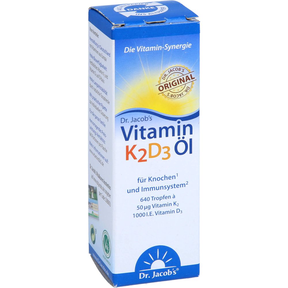 VITAMIN K2D3 Öl 1000 I.E.+50 μg D3+K2 Dr.Jacob's