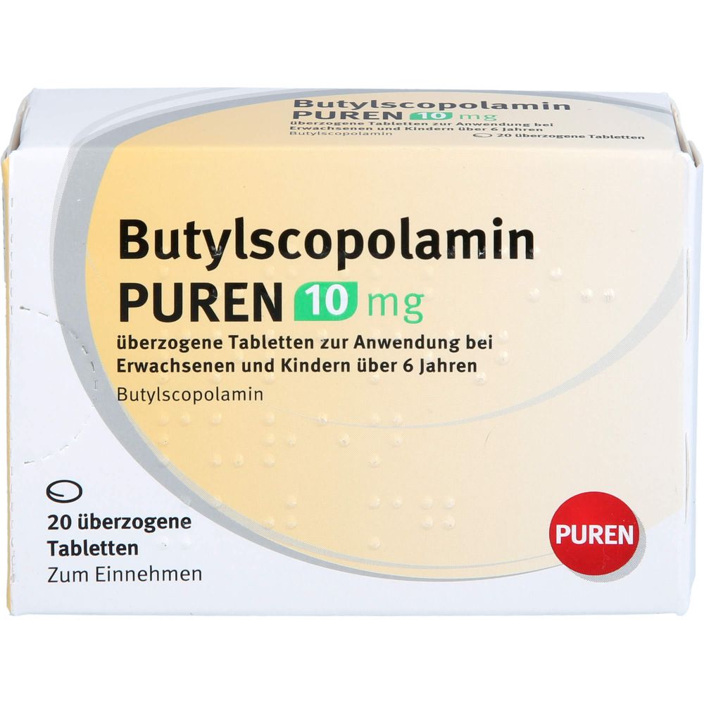 BUTYLSCOPOLAMIN PUREN 10 mg überzogene Tab.