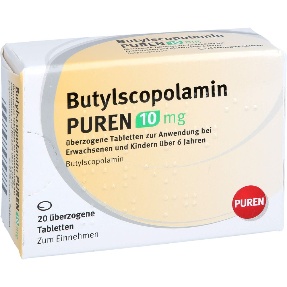 BUTYLSCOPOLAMIN PUREN 10 mg überzogene Tab.