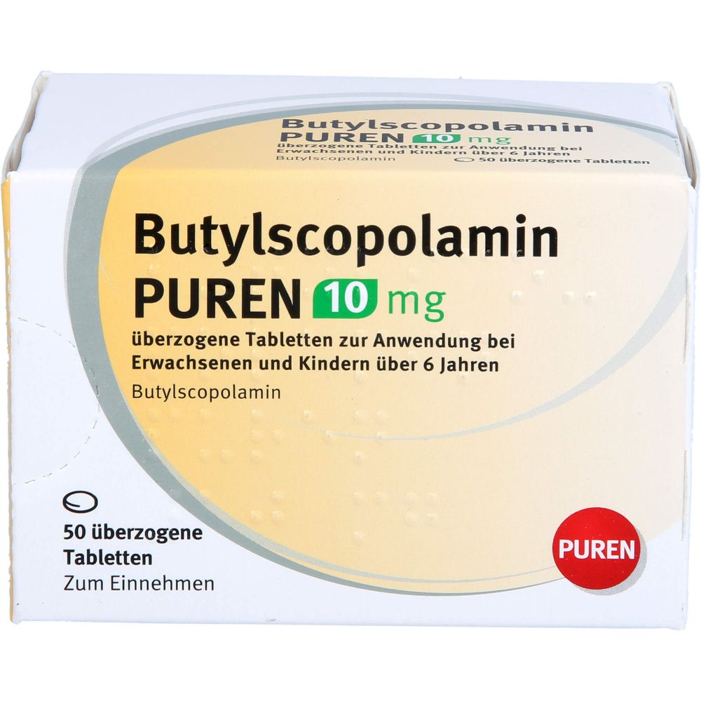 Butylscopolamin Puren 10 mg überzogene Tab. 50 St