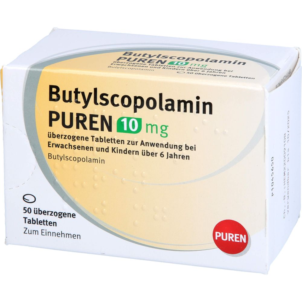 BUTYLSCOPOLAMIN PUREN 10 mg überzogene Tab.