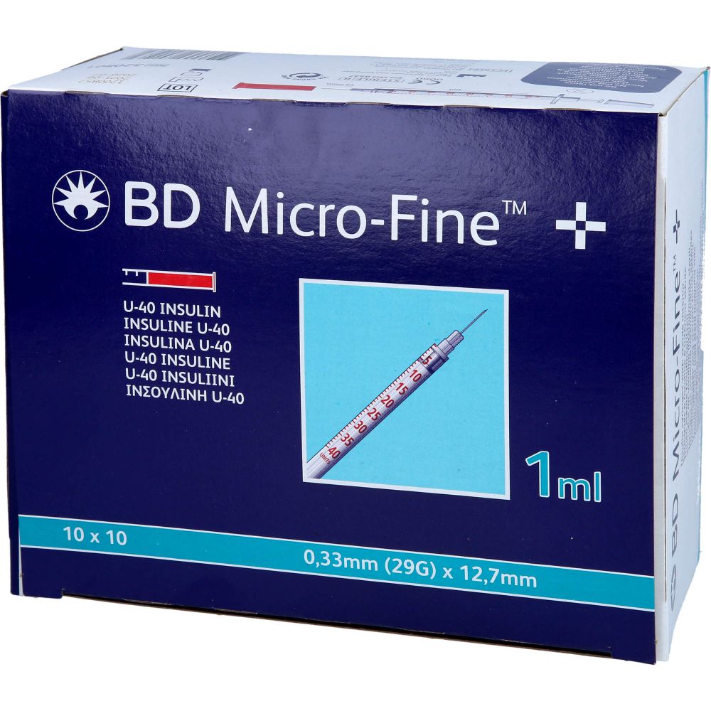 BD MICRO-FINE+ Insulinspr.1 ml U40 12,7 mm