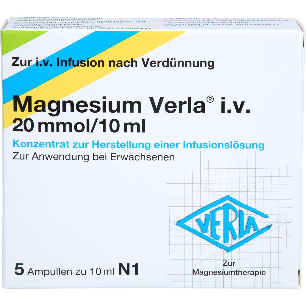 MAGNESIUM VERLA i.v. 20 mmol/10 ml K.z.H.e.Inf.Lsg