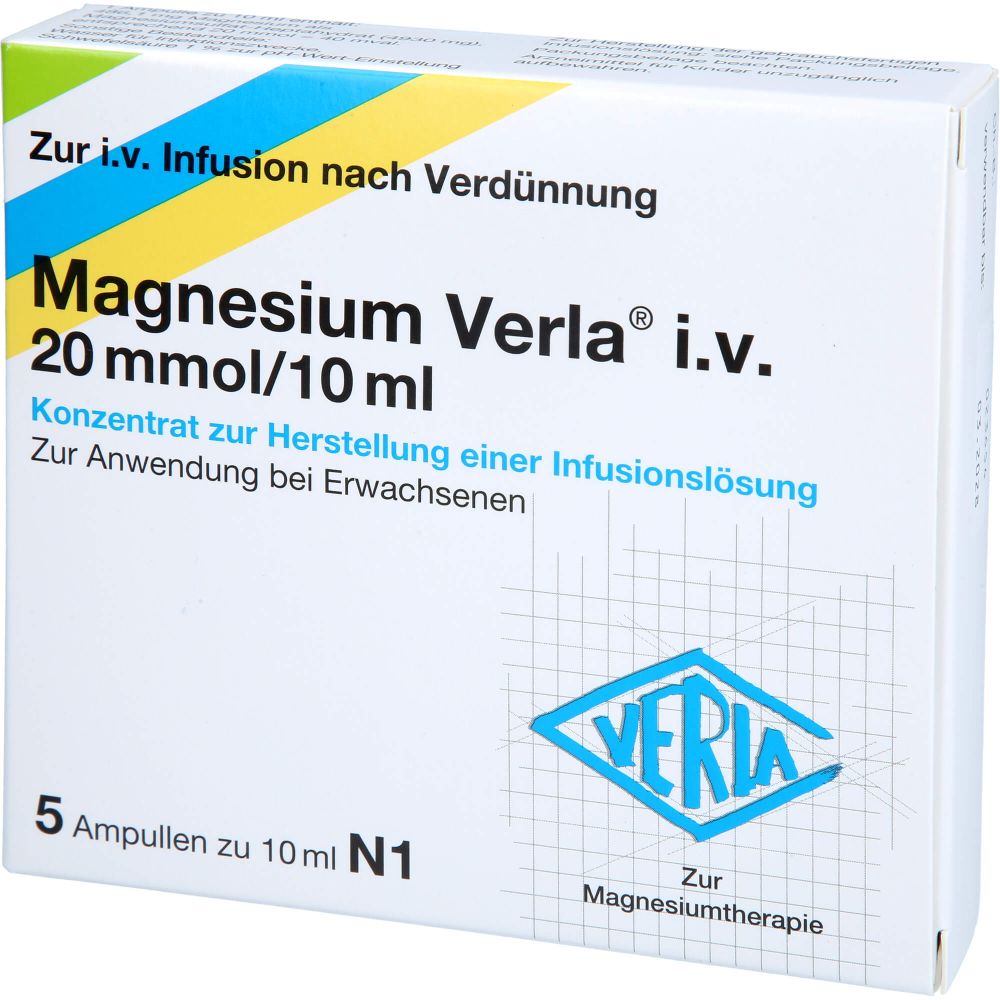 MAGNESIUM VERLA i.v. 20 mmol/10 ml K.z.H.e.Inf.Lsg