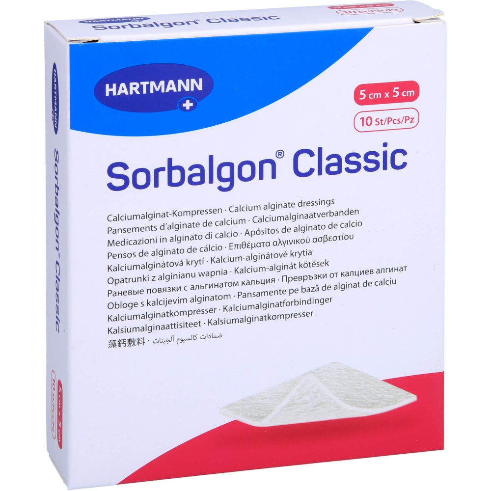 SORBALGON Classic 5x5 cm Calciumalginat-Kompresse