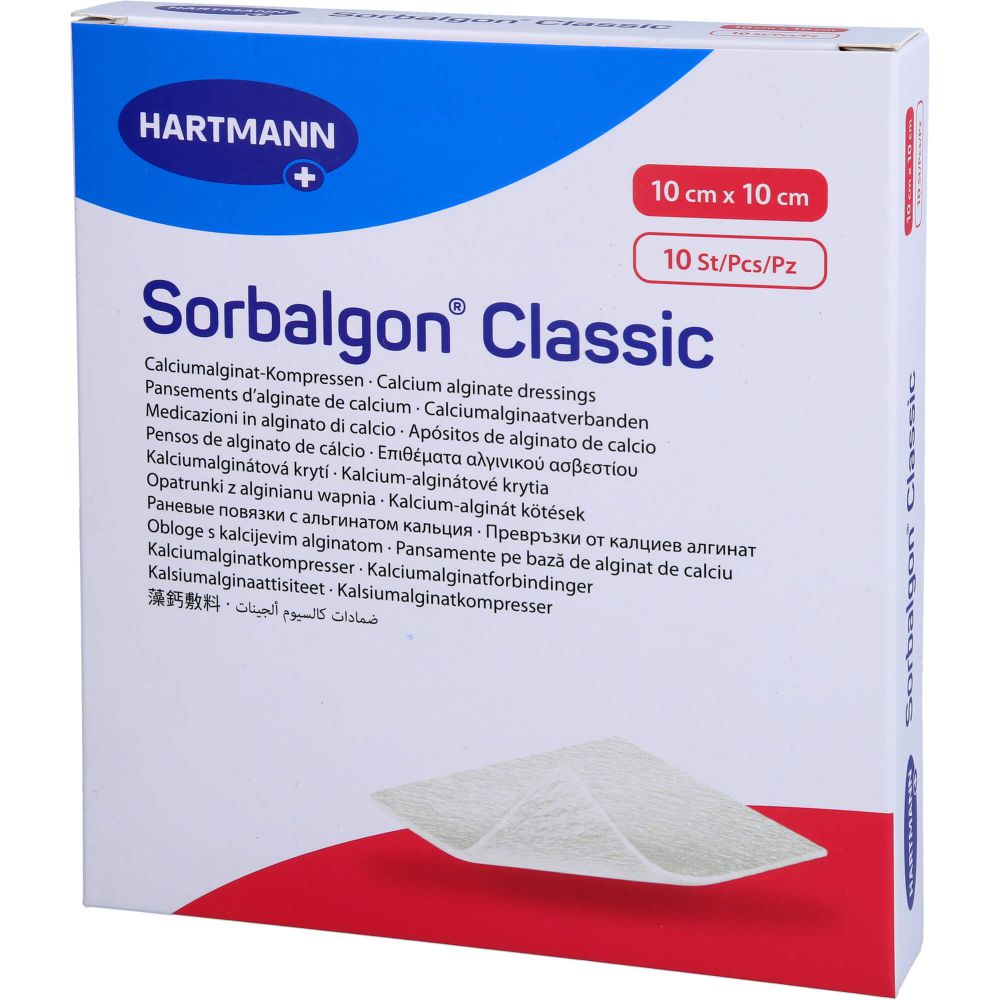 SORBALGON Classic 10x10 cm Calciumalginat-Kompr.