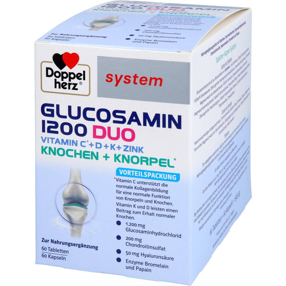 Doppelherz Glucosamin 1200 Duo system Kombipackung 120 St