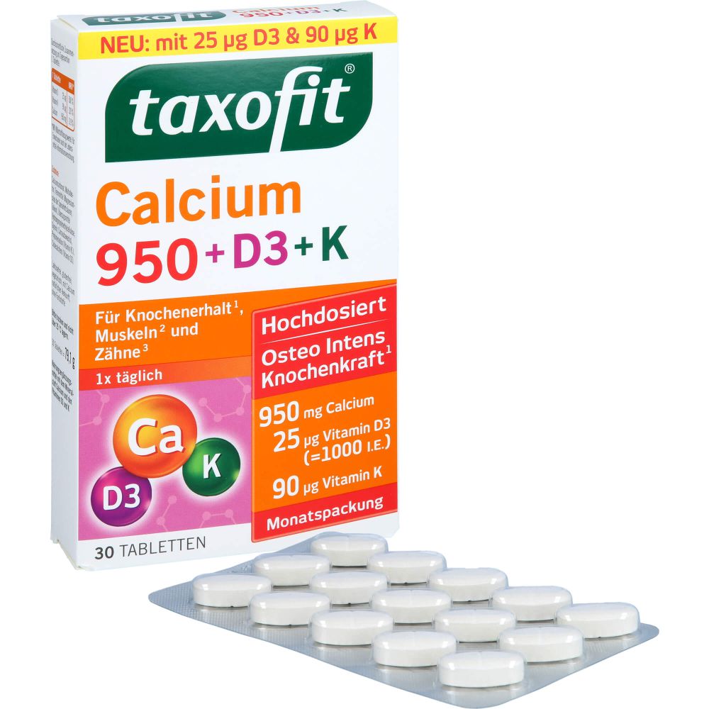 TAXOFIT Calcium 950+D3+K Tabletten