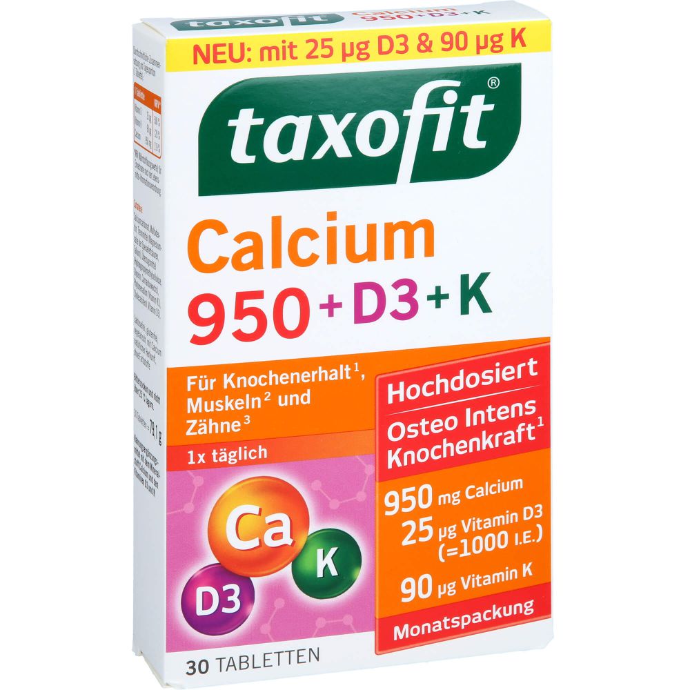 TAXOFIT Calcium 950+D3+K Tabletten