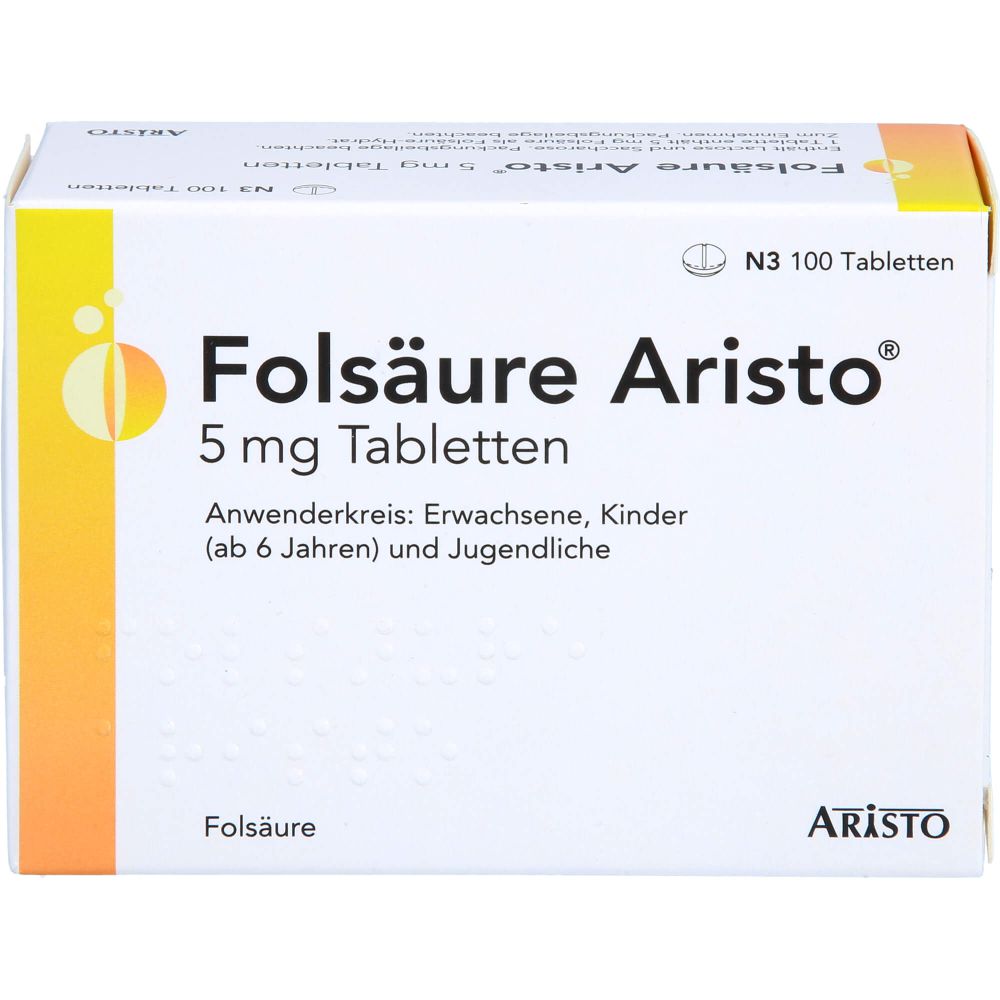Folsäure Aristo 5 mg Tabletten 100 St