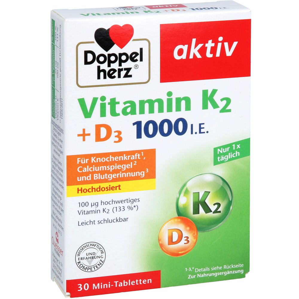 DOPPELHERZ Vitamin K2+D3 1000 I.E. Tabletten