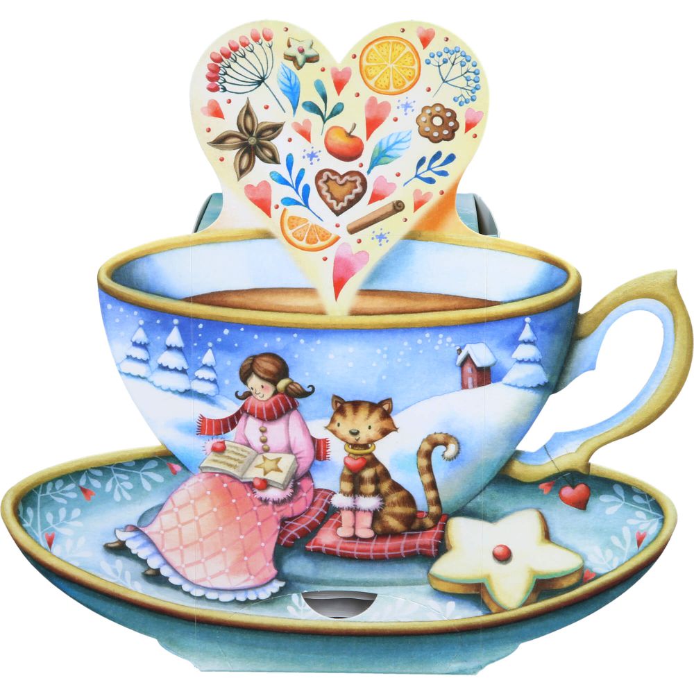 H&S Adventskalender Teezeit Tasse Filterbeutel