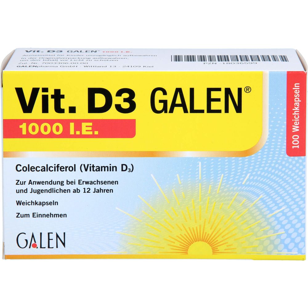 Vit. D3 Galen 1000 I.E. Weichkapseln 100 St