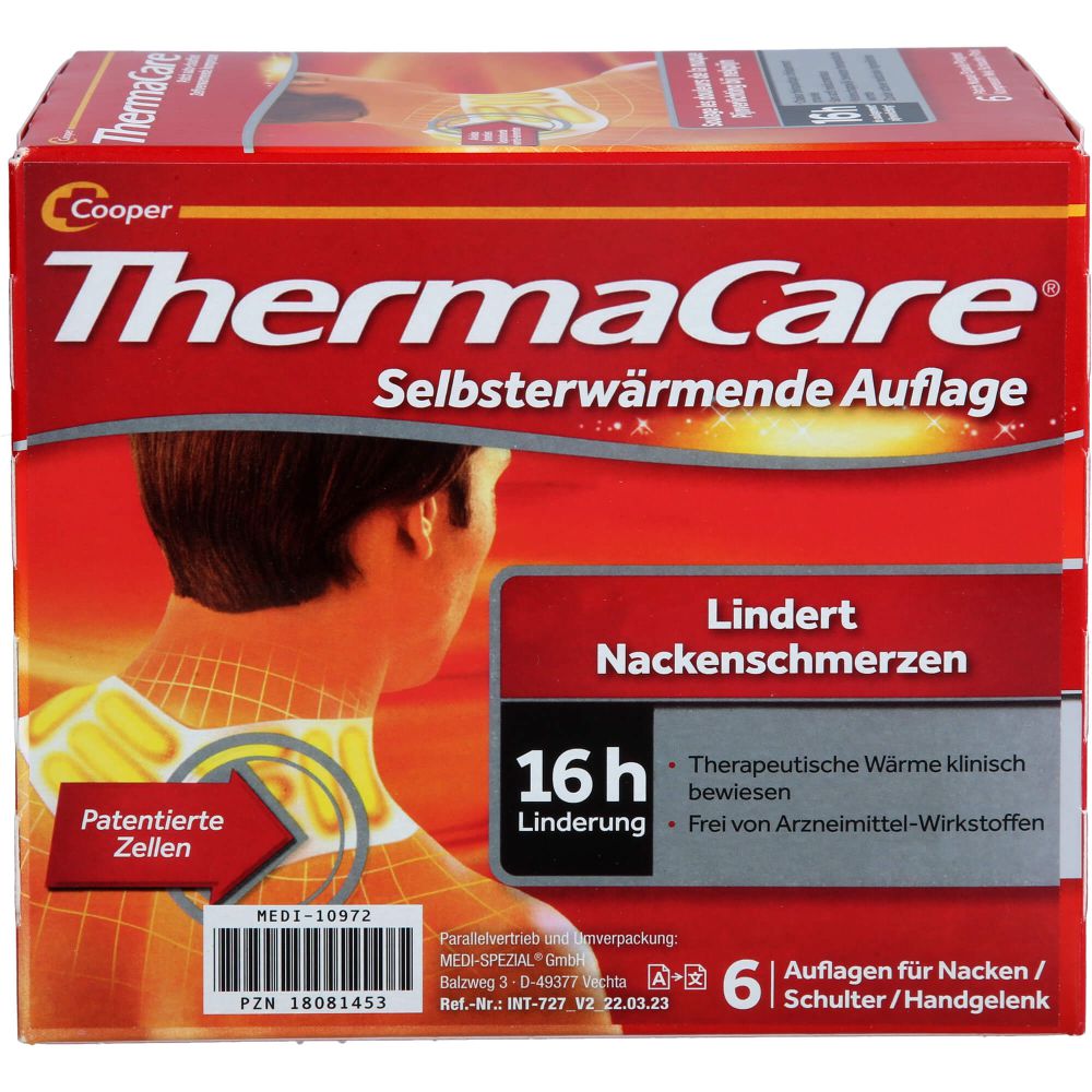 THERMACARE Nacken/Schulter Auflagen z.Schmerzlind.