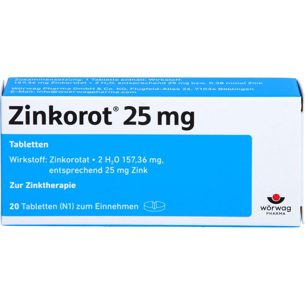 Zinkorot 25 mg Tabletten 20 St