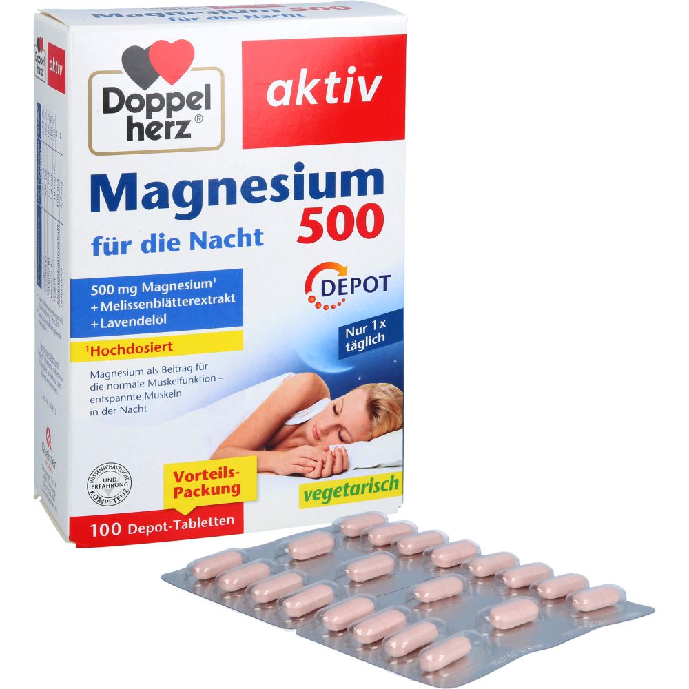 DOPPELHERZ Magnesium 500 für die Nacht Tabletten