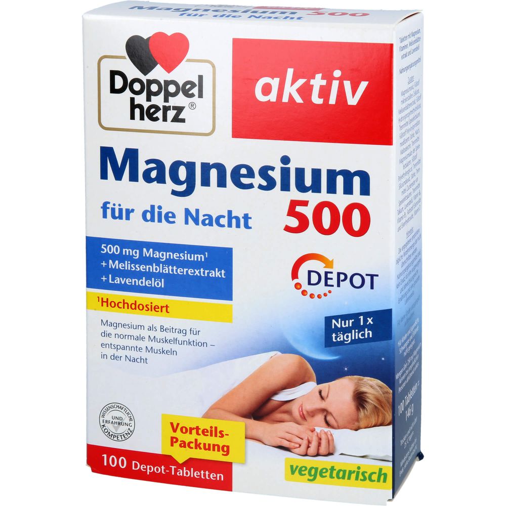 DOPPELHERZ Magnesium 500 für die Nacht Tabletten