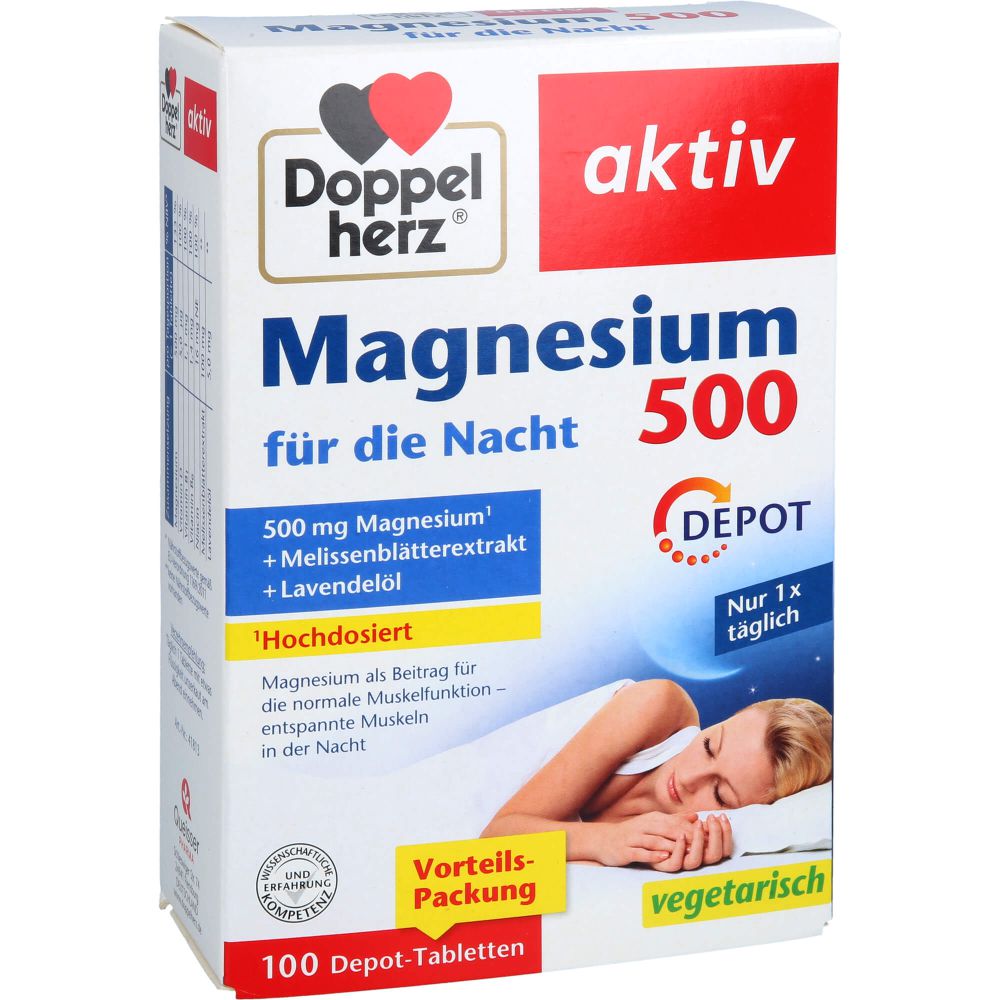 DOPPELHERZ Magnesium 500 für die Nacht Tabletten