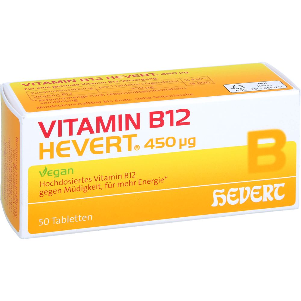 VITAMIN B12 HEVERT 450 μg Tabletten