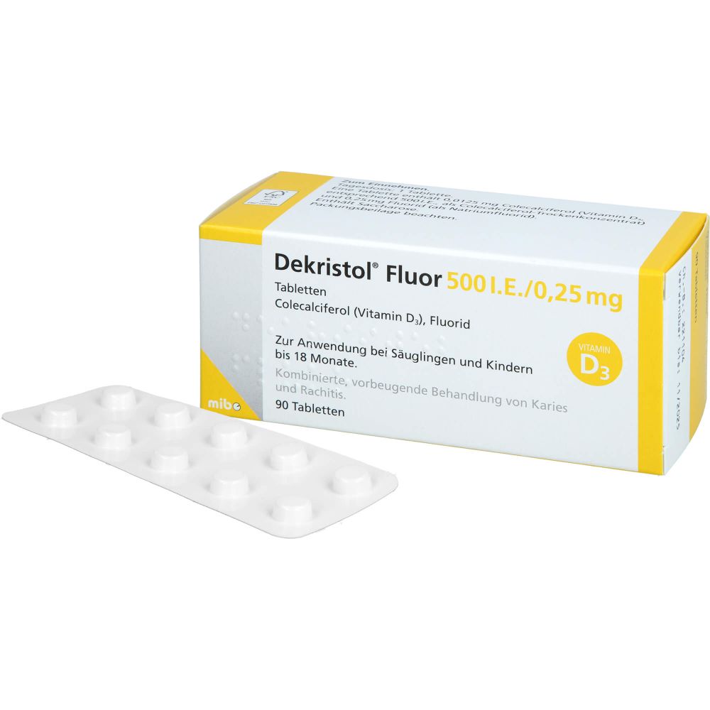 DEKRISTOL Fluor 500 I.E./0,25 mg Tabletten