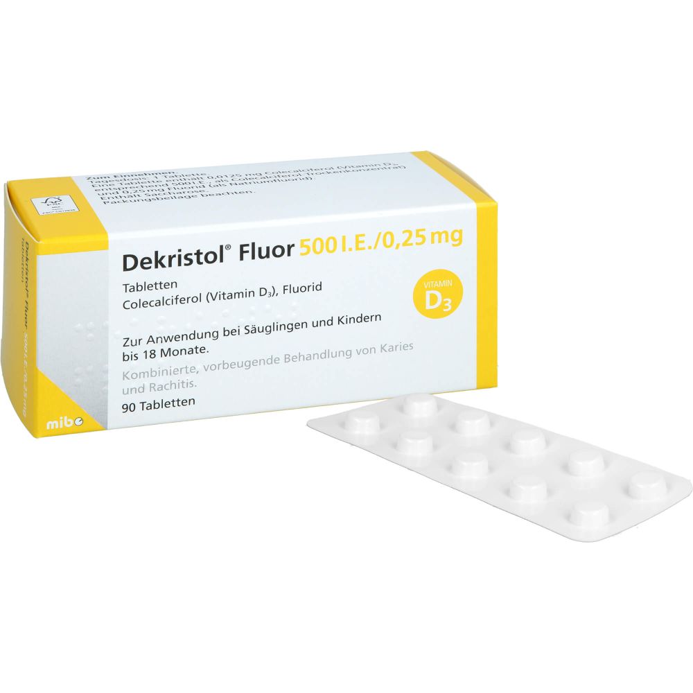 DEKRISTOL Fluor 500 I.E./0,25 mg Tabletten